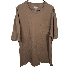 Duluth Trading Co. Longtail T Shirt Mens XL Relaxed Fit Pocket 95587 Brown Green